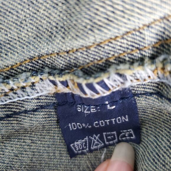 Women Denim Blue Jacket Size L - Picture 7 of 8